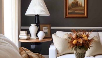Autumnal home decor and interior design, furniture and interior Living Room